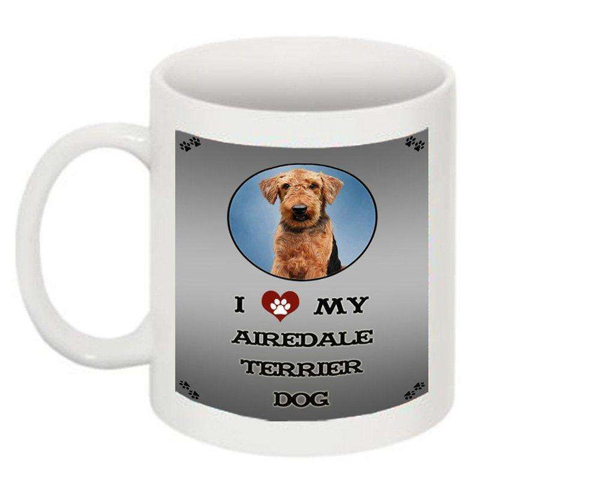 I Love My Airedale Terrier Dog Mug