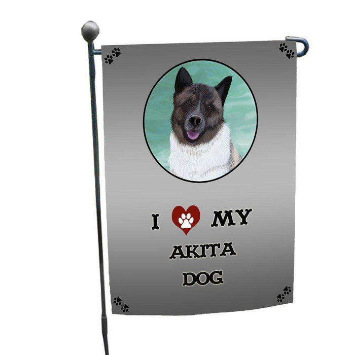 I Love My Akita Dog Garden Flag