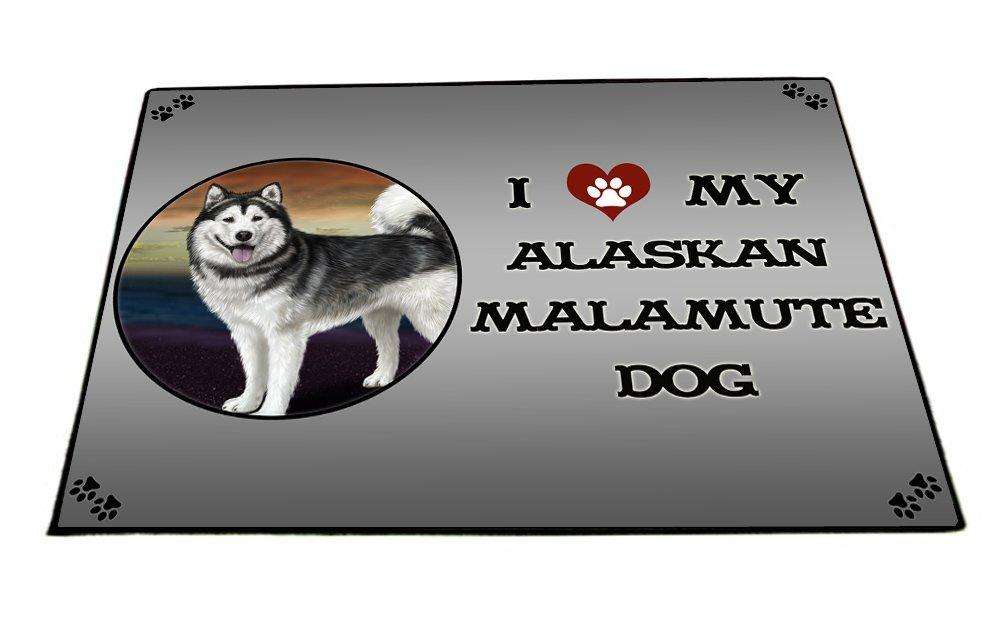 I Love My Alaskan Malamute Dog Indoor/Outdoor Floormat