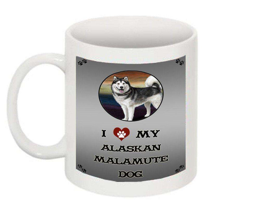 I Love My Alaskan Malamute Dog Mug