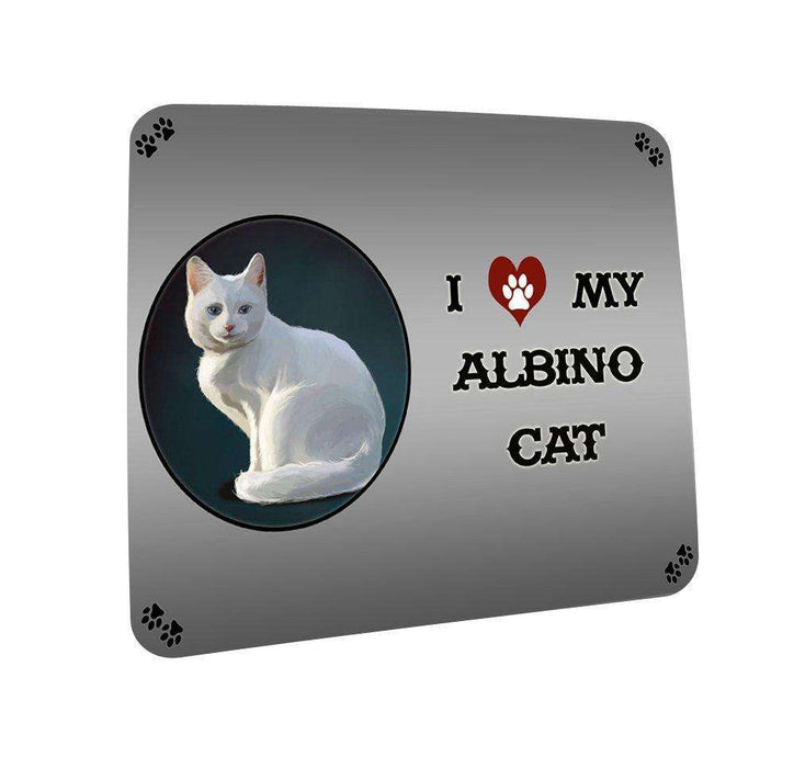 I love My Albino Cat Coasters Set of 4