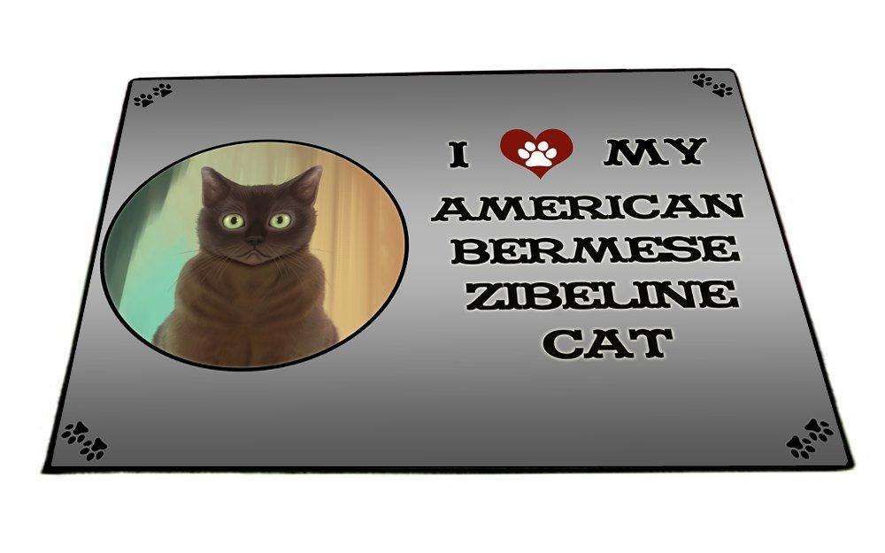 I Love My American Bermese Zibeline Dog Indoor/Outdoor Floormat