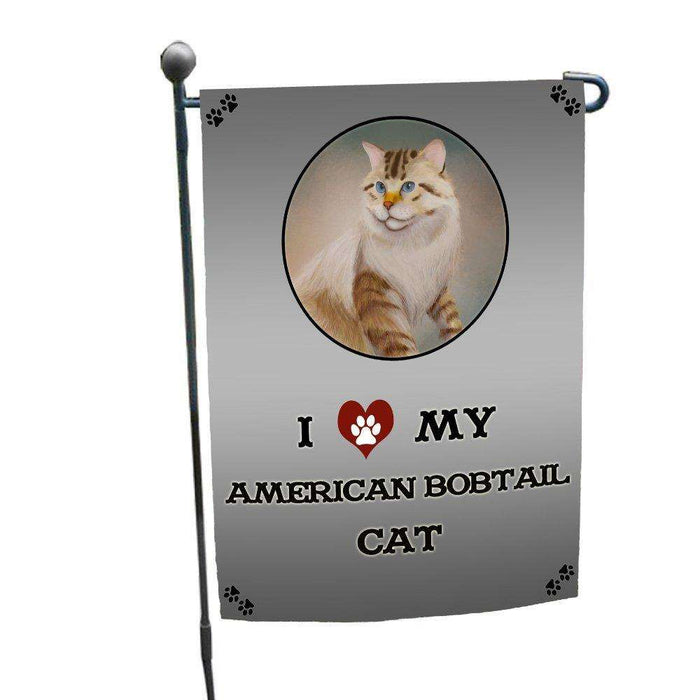 I Love My American Bobtail Cat Garden Flag