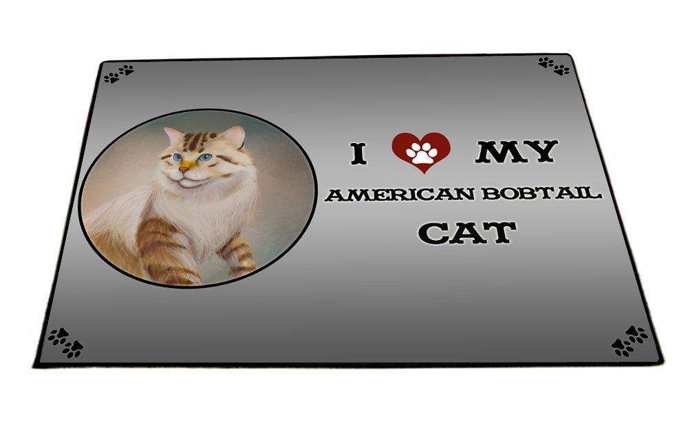 I Love My American Bobtail Cat Indoor/Outdoor Floormat
