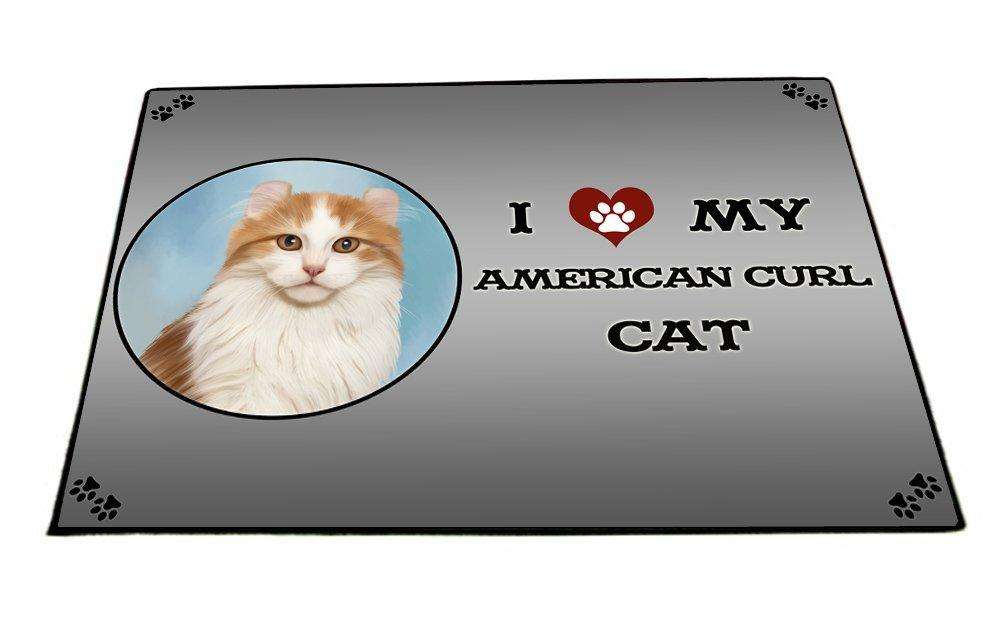 I Love My American Curl Cat Indoor/Outdoor Floormat