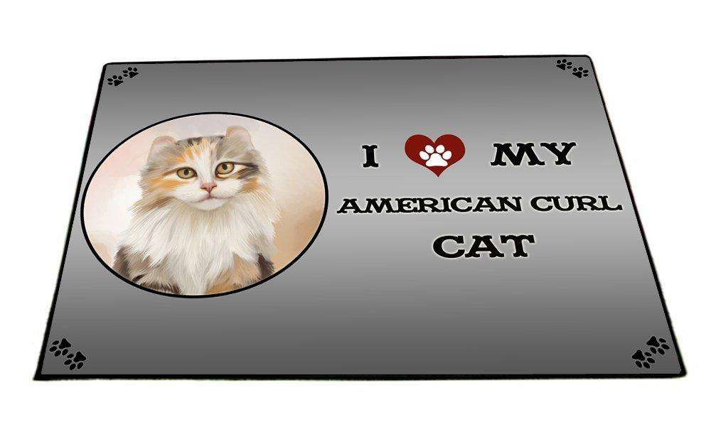 I Love My American Curl Cat Indoor/Outdoor Floormat