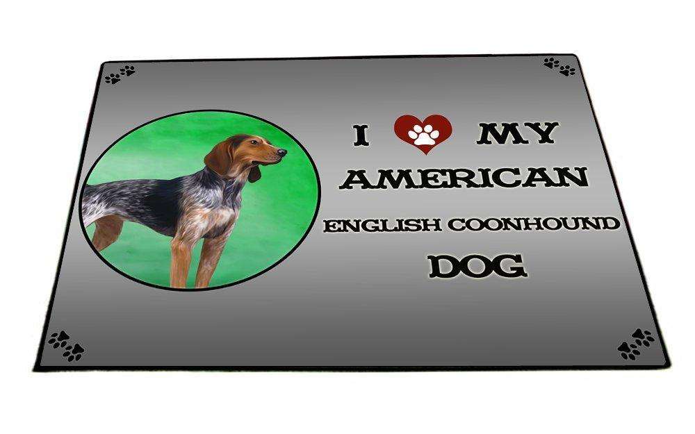 I Love My American English Coonhound Dog Indoor/Outdoor Floormat