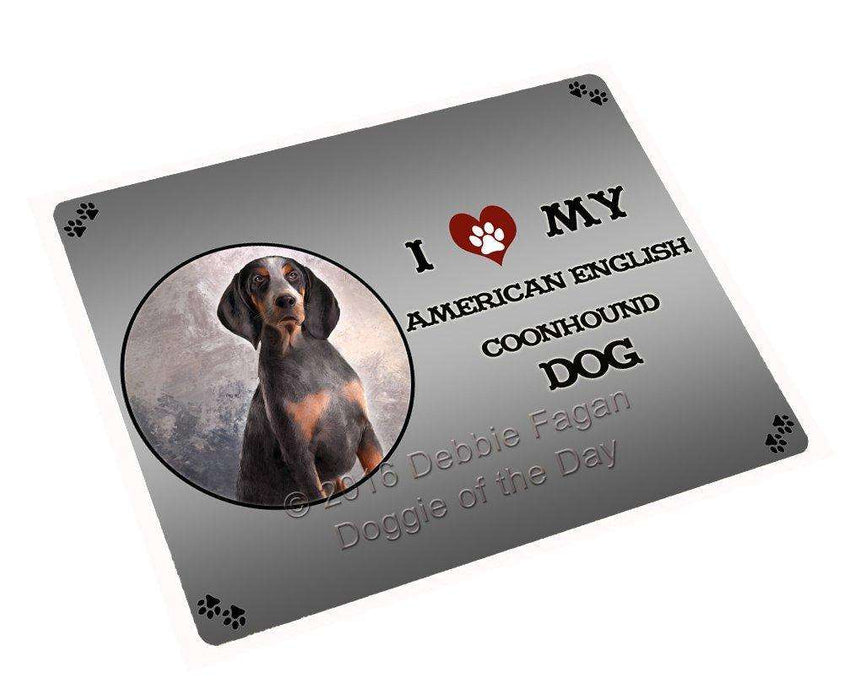 I Love My American English Coonhound Dog Large Refrigerator / Dishwasher Magnet