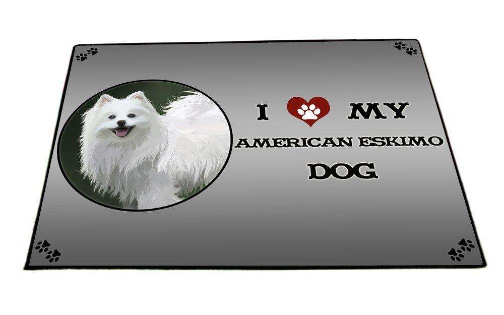 I Love My American Eskimo Dog Indoor/Outdoor Floormat