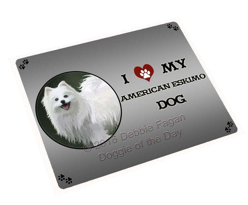 I Love My American Eskimo Dog Large Refrigerator / Dishwasher Magnet