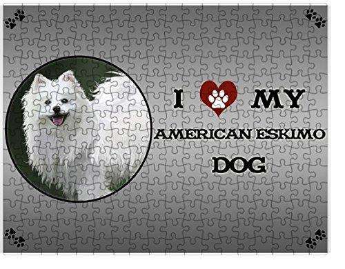 I Love My American Eskimo Dog Puzzle with Photo Tin