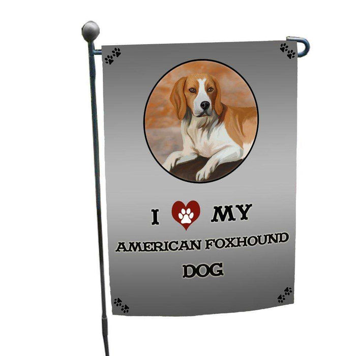 I Love My American Foxhound Dog Garden Flag