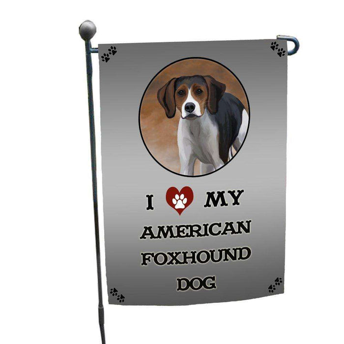 I Love My American Foxhound Dog Garden Flag