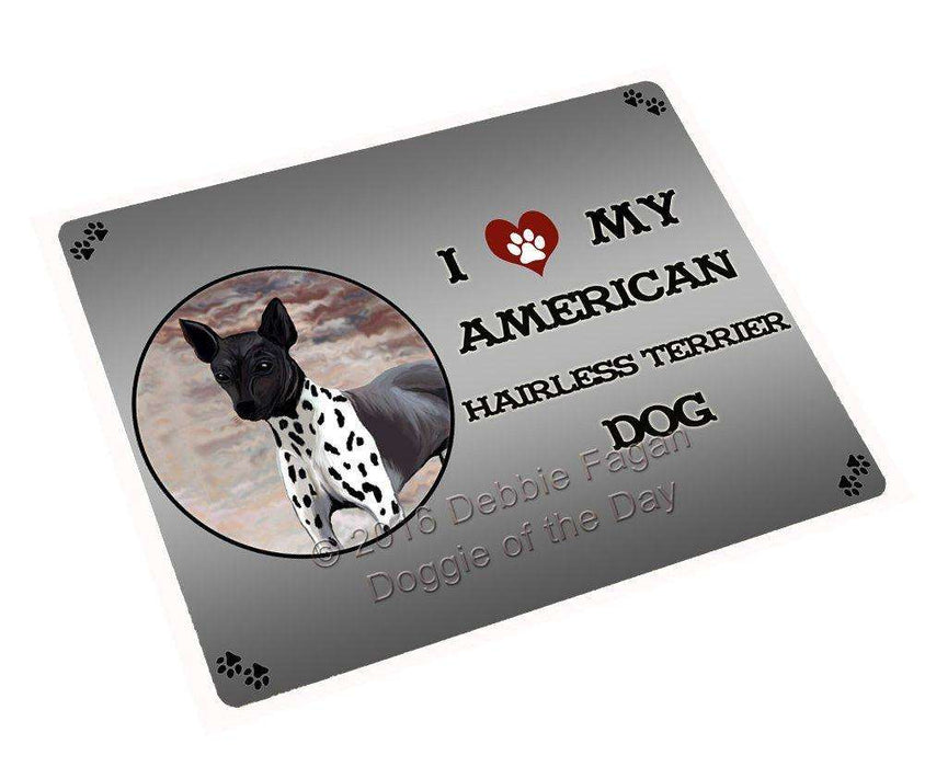 I Love My American Hairless Terrier Dog Large Refrigerator / Dishwasher Magnet