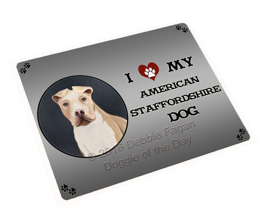 I Love My American Staffordshire Dog Large Refrigerator / Dishwasher Magnet