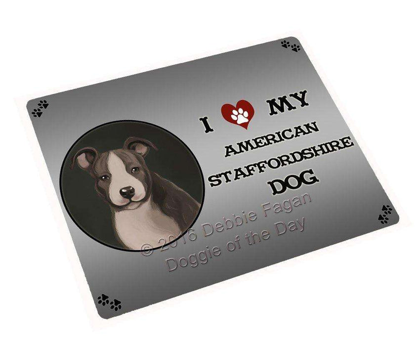 I Love My American Staffordshire Dog Large Refrigerator / Dishwasher Magnet