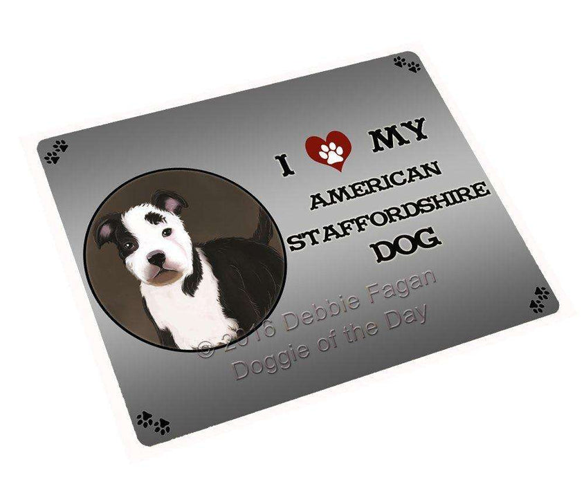 I Love My American Staffordshire Dog Large Refrigerator / Dishwasher Magnet