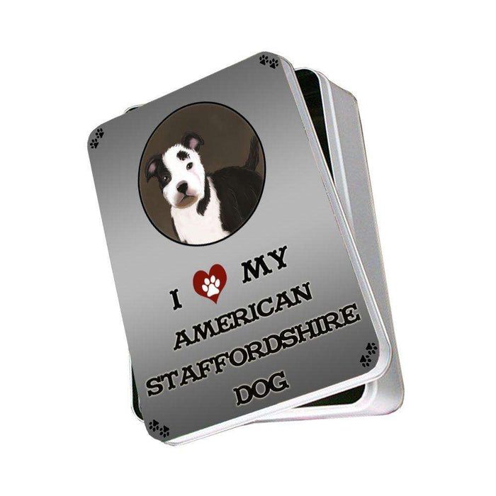 I Love My American Staffordshire Dog Photo Storage Tin
