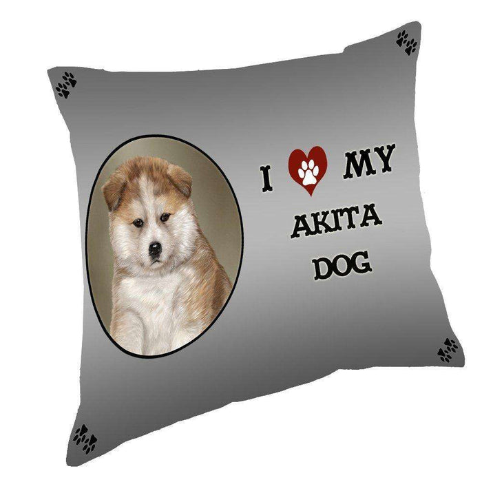 I Love My American Staffordshire Dog Throw Pillow