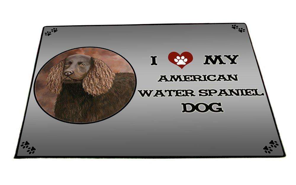 I Love My American Water Spaniel Dog Indoor/Outdoor Floormat