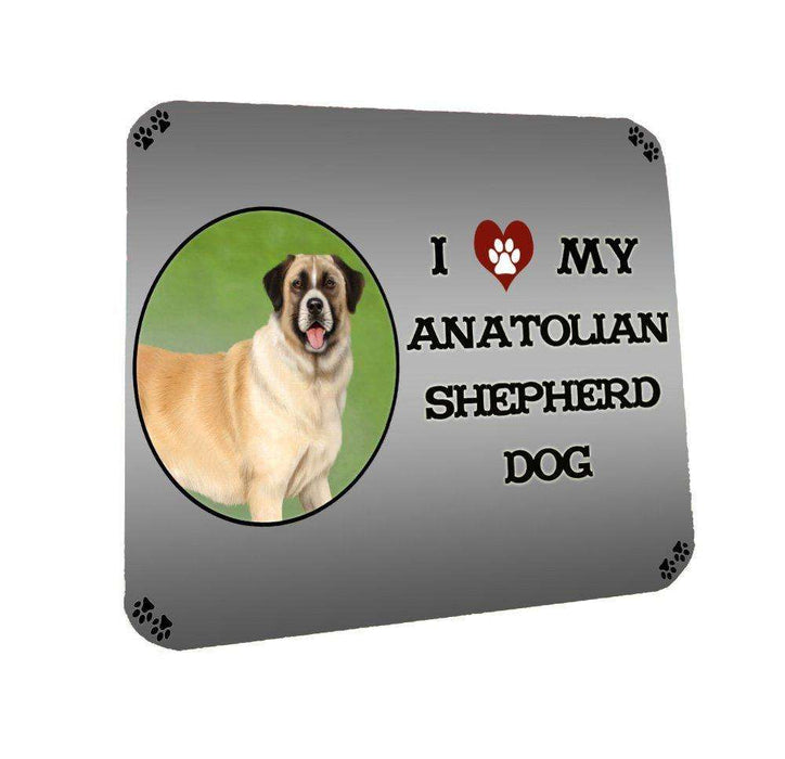 I Love My Anatolian Shepherd Dog Coasters Set of 4