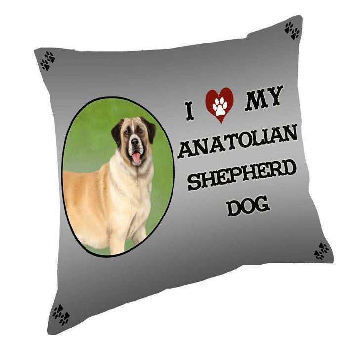 I Love My Anatolian Shepherd Dog Throw Pillow
