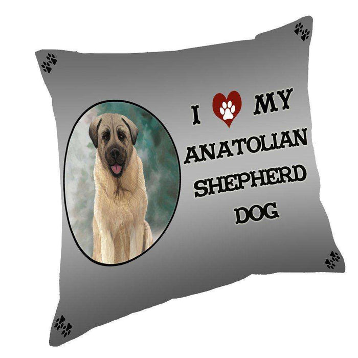 I Love My Anatolian Shepherd Dog Throw Pillow
