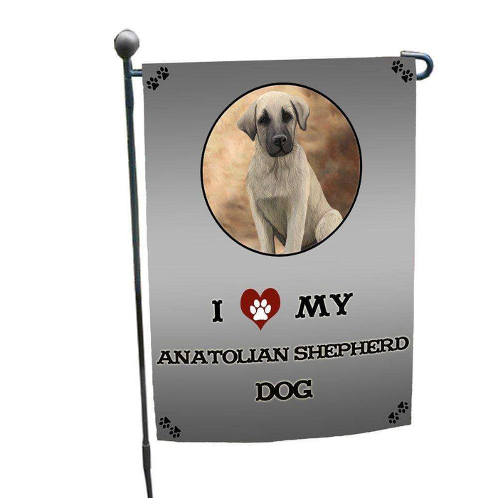 I Love My Anatolian Shepherd Puppy Dog Garden Flag