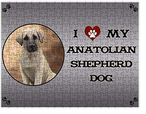 I Love My Anatolian Shepherd Puppy Dog Puzzle with Photo Tin