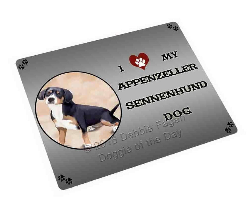 I Love My Appenzeller Sennenhund Dog Art Portrait Print Woven Throw Sherpa Plush Fleece Blanket