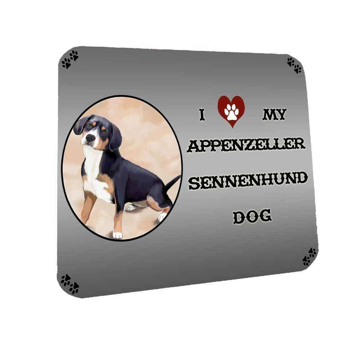 I Love My Appenzeller Sennenhund Dog Coasters Set of 4