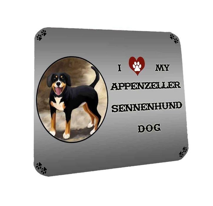 I Love My Appenzeller Sennenhund Dog Coasters Set of 4