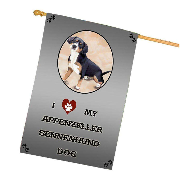 I Love My Appenzeller Sennenhund Dog House Flag