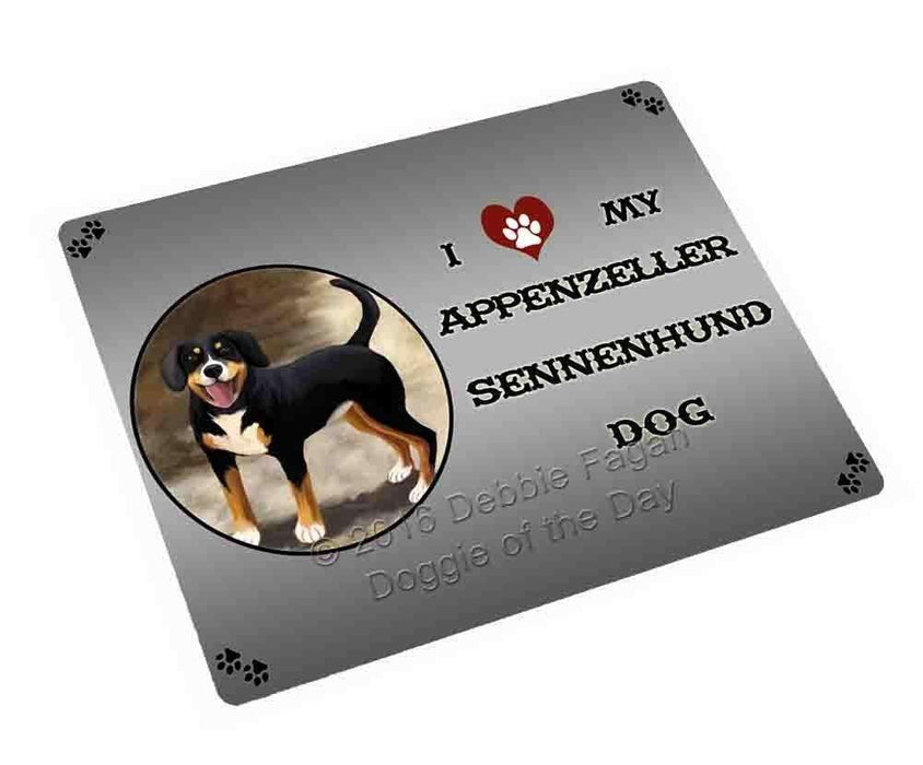 I Love My Appenzeller Sennenhund Dog Tempered Cutting Board