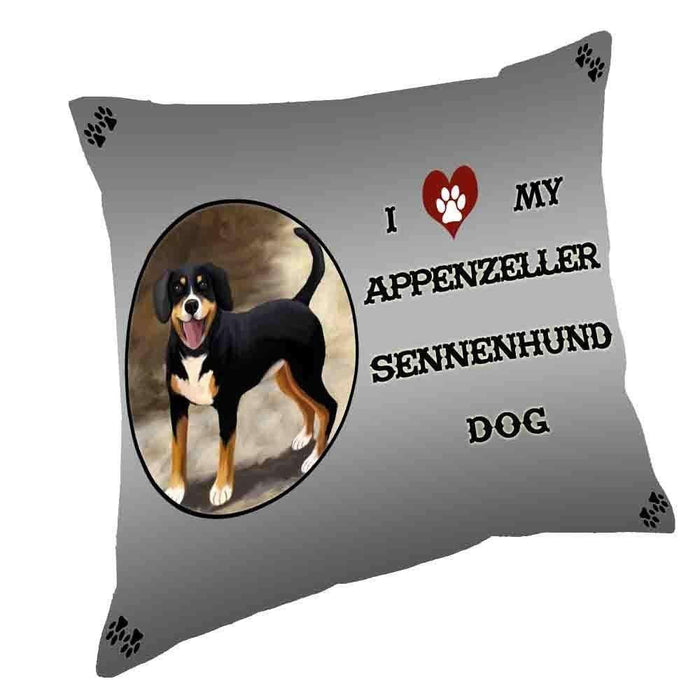 I Love My Appenzeller Sennenhund Dog Throw Pillow