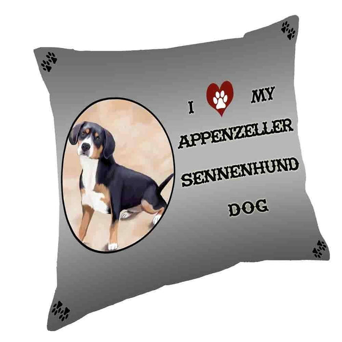 I Love My Appenzeller Sennenhund Dog Throw Pillow