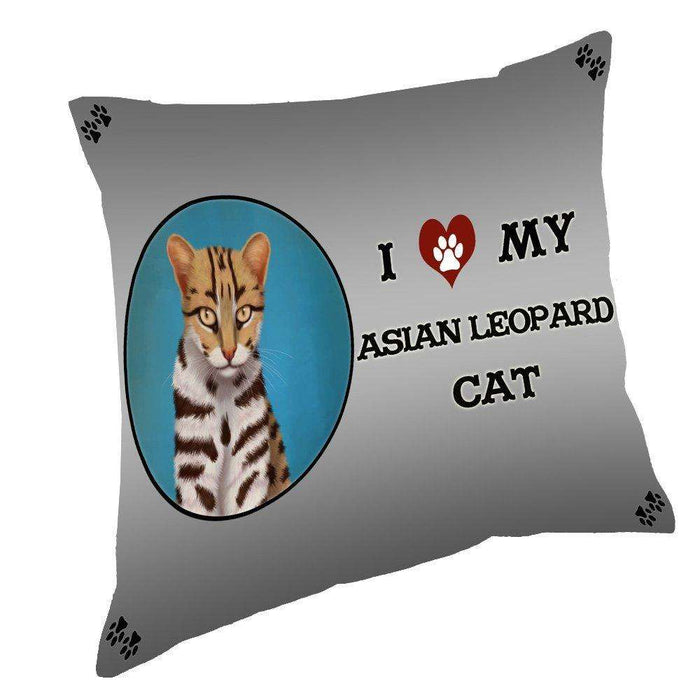 I Love My Asian Leopard Cat Throw Pillow