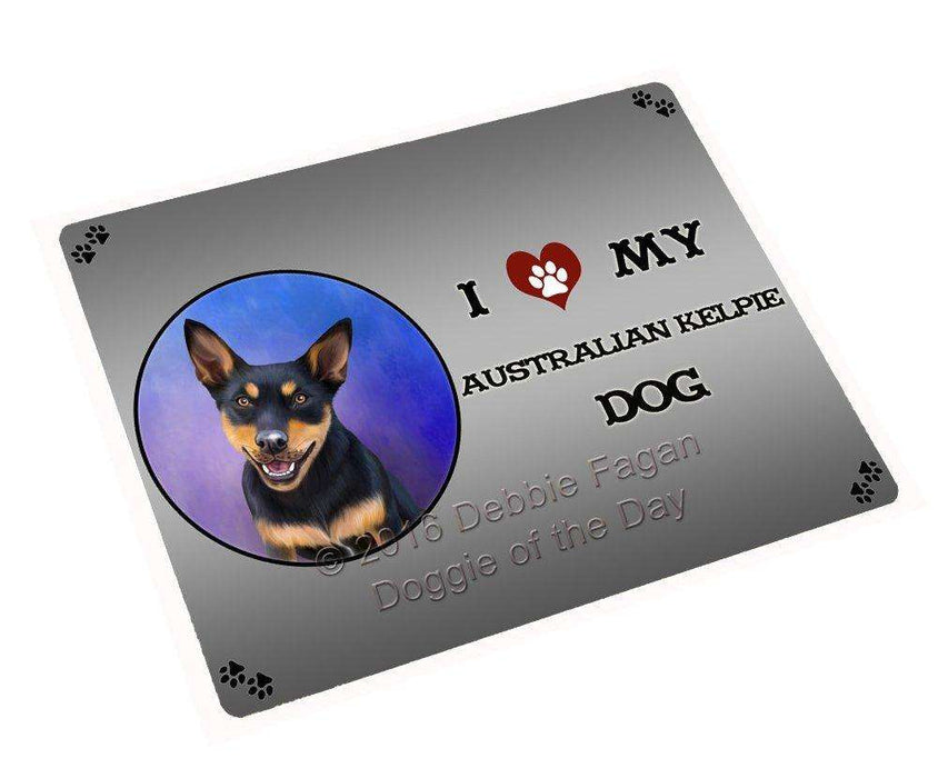 I Love My Australian Kelpie Black And Tan Dog Large Refrigerator / Dishwasher Magnet