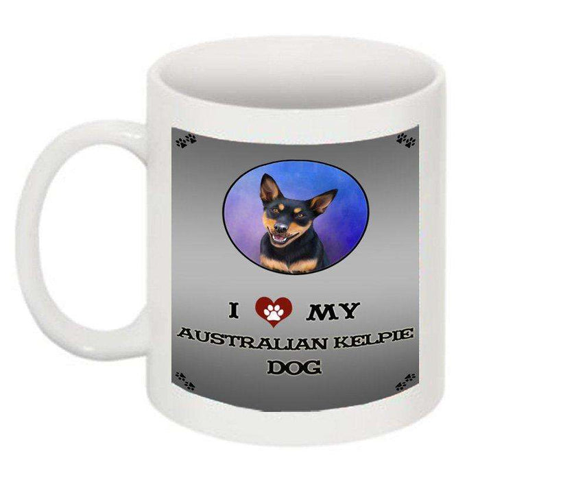 I Love My Australian Kelpie Black And Tan Dog Mug