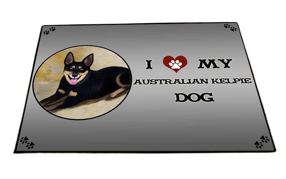 I Love My Australian Kelpie Dog Indoor/Outdoor Floormat