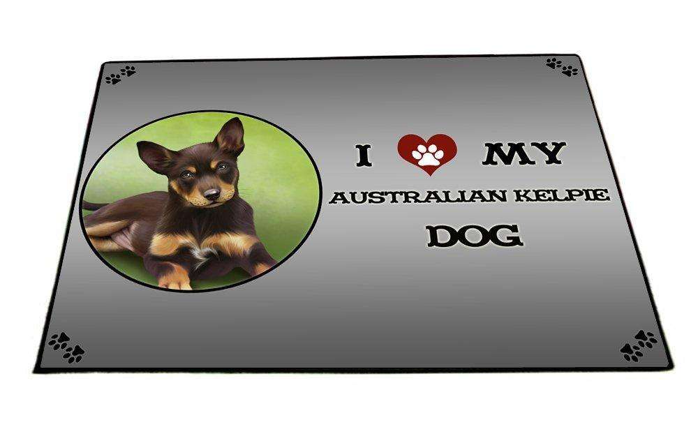 I Love My Australian Kelpie Puppy Dog Indoor/Outdoor Floormat