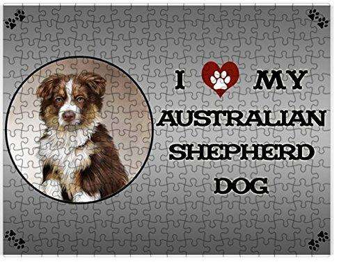 I Love My Australian Shephed Dog Puzzle