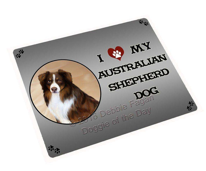 I Love My Australian Shepherd Dog Art Portrait Print Woven Throw Sherpa Plush Fleece Blanket