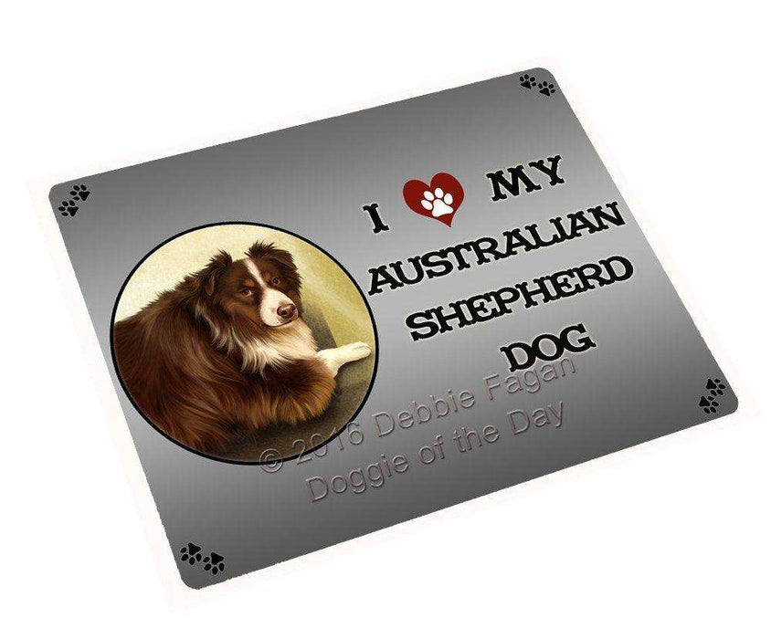 I Love My Australian Shepherd Dog Art Portrait Print Woven Throw Sherpa Plush Fleece Blanket