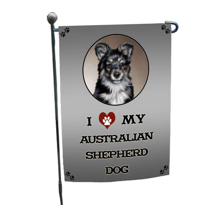 I Love My Australian Shepherd Dog Garden Flag