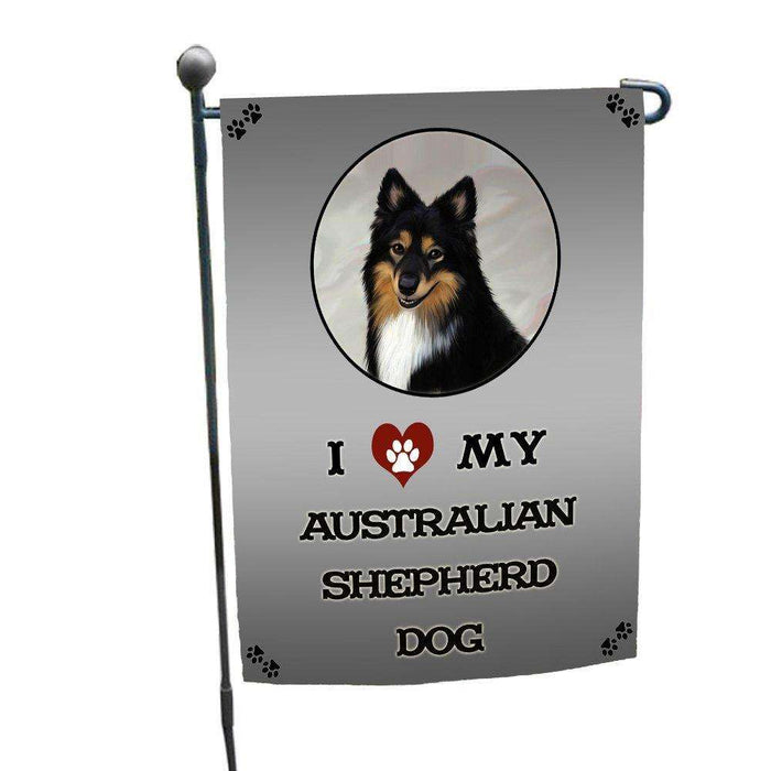 I Love My Australian Shepherd Dog Garden Flag