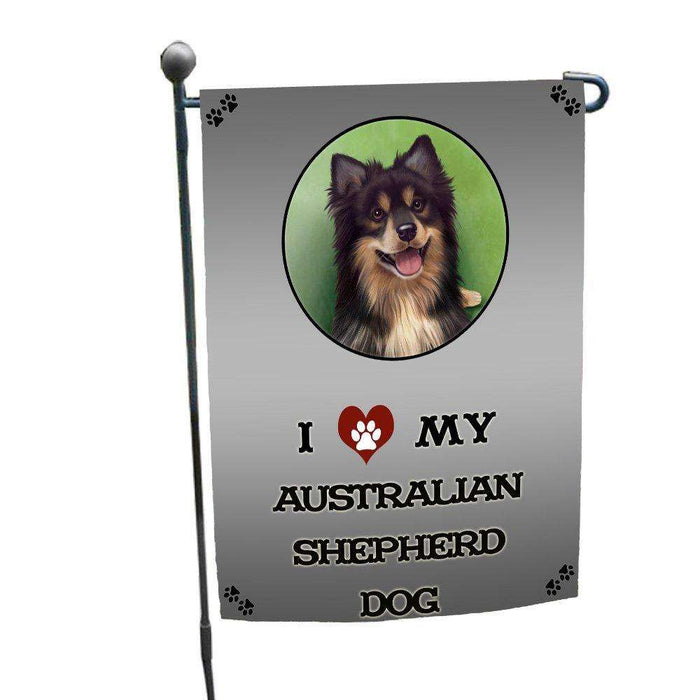 I Love My Australian Shepherd Dog Garden Flag