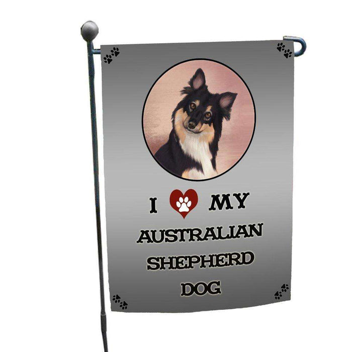 I Love My Australian Shepherd Dog Garden Flag