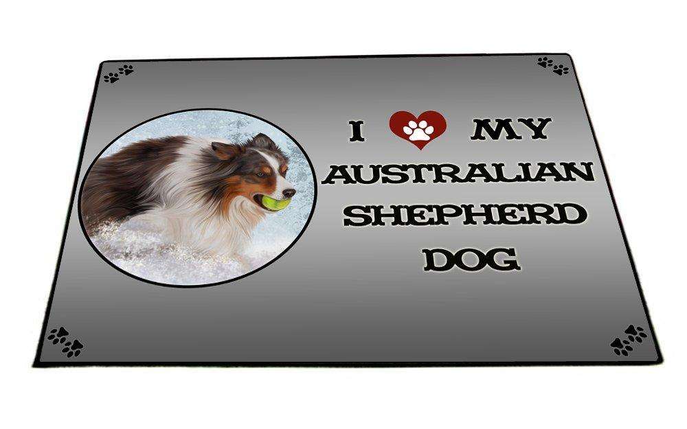 I Love My Australian Shepherd Dog Indoor/Outdoor Floormat