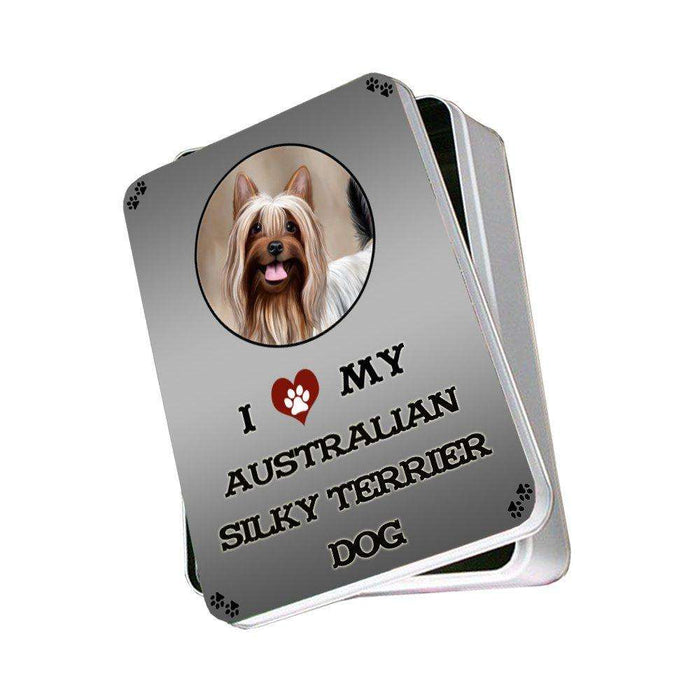I Love My Australian Silky Terrier Dog Photo Storage Tin